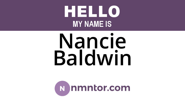 Nancie Baldwin