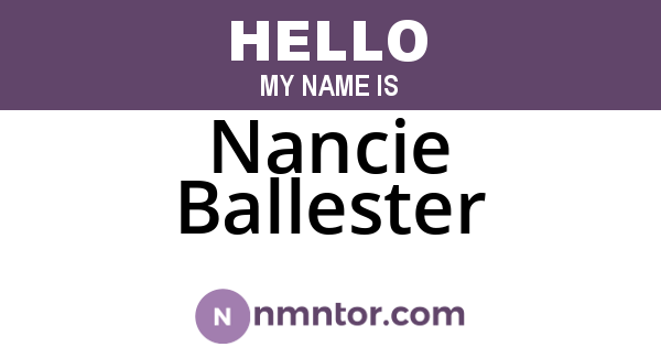 Nancie Ballester