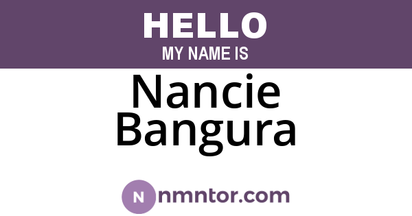 Nancie Bangura