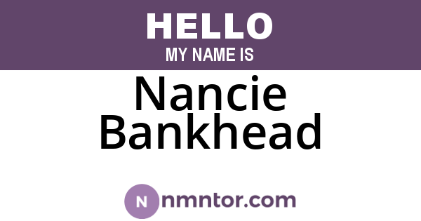 Nancie Bankhead