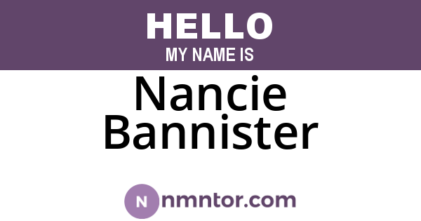 Nancie Bannister