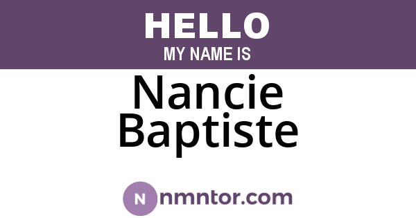 Nancie Baptiste