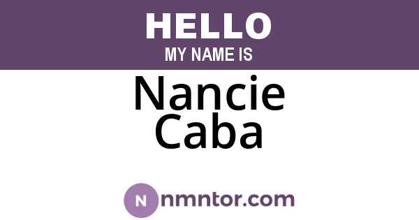 Nancie Caba