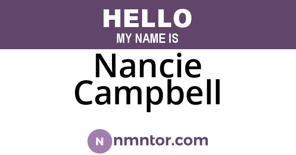 Nancie Campbell
