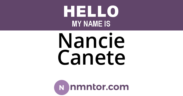 Nancie Canete