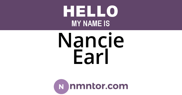 Nancie Earl