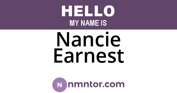 Nancie Earnest