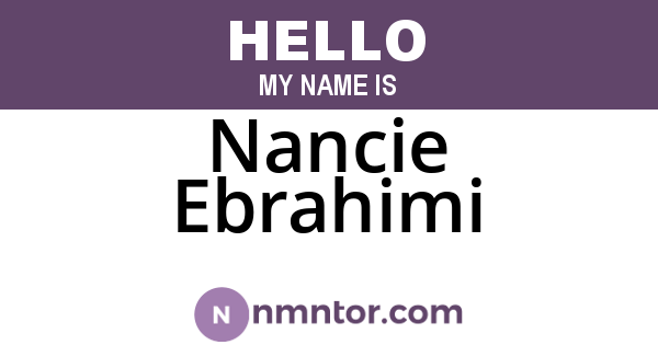 Nancie Ebrahimi
