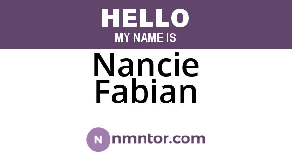 Nancie Fabian