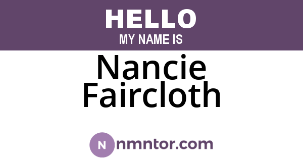 Nancie Faircloth