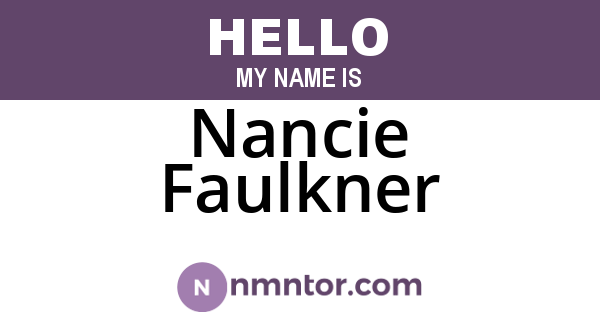 Nancie Faulkner