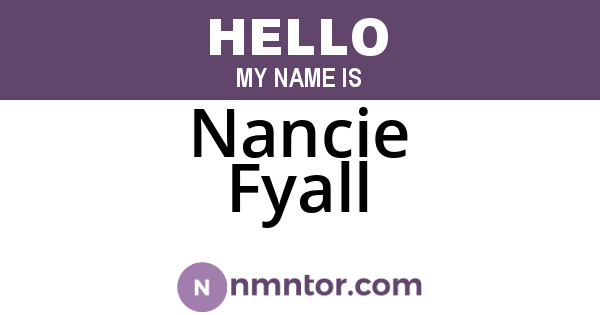 Nancie Fyall
