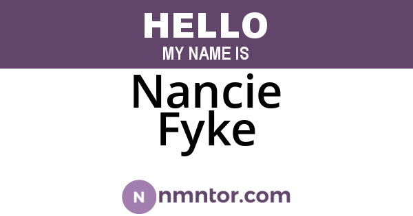 Nancie Fyke
