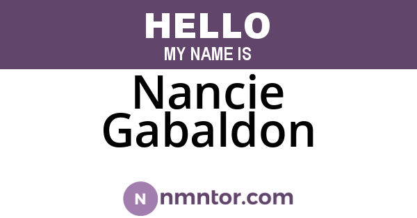 Nancie Gabaldon