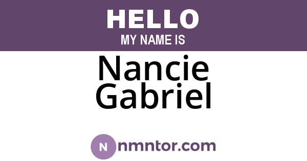Nancie Gabriel