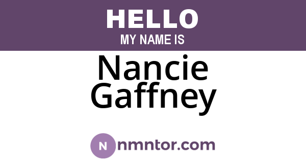 Nancie Gaffney