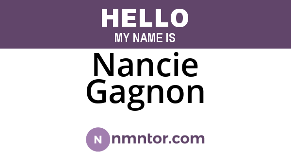 Nancie Gagnon