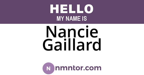 Nancie Gaillard
