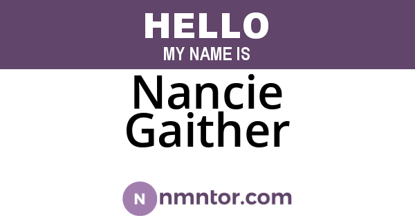 Nancie Gaither