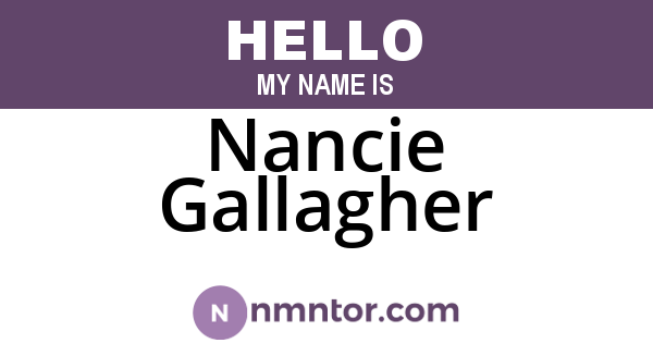Nancie Gallagher
