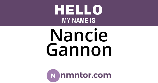 Nancie Gannon