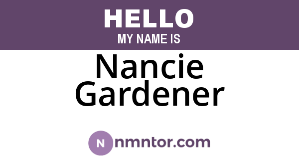 Nancie Gardener