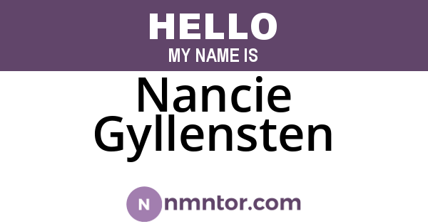 Nancie Gyllensten