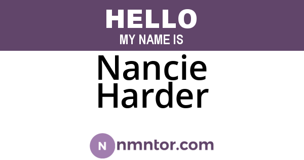 Nancie Harder
