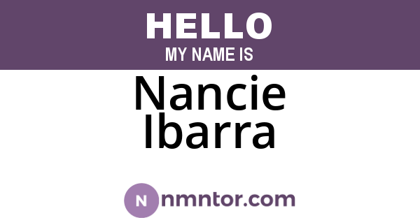 Nancie Ibarra