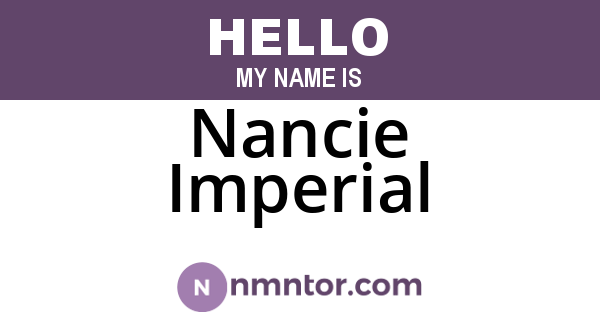 Nancie Imperial