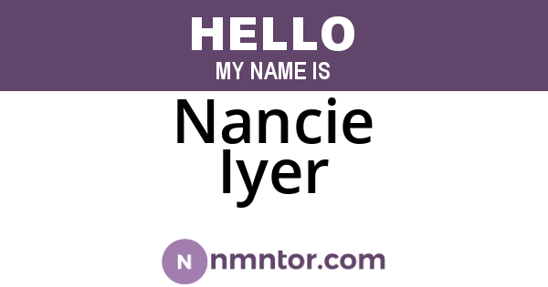 Nancie Iyer