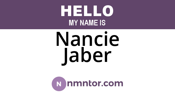Nancie Jaber