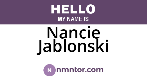 Nancie Jablonski