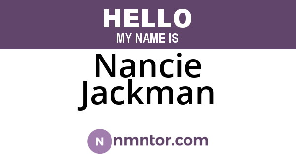 Nancie Jackman