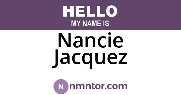 Nancie Jacquez