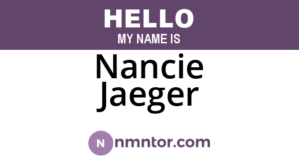 Nancie Jaeger