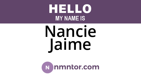 Nancie Jaime