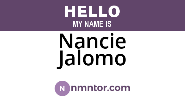 Nancie Jalomo