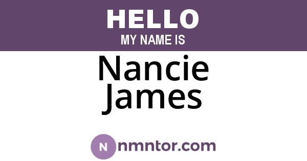 Nancie James