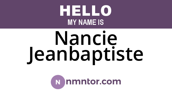 Nancie Jeanbaptiste