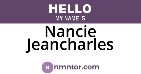 Nancie Jeancharles