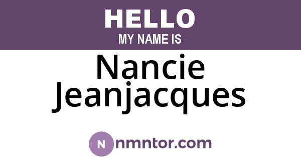 Nancie Jeanjacques
