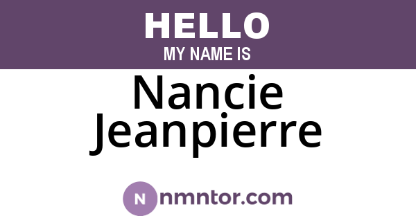 Nancie Jeanpierre