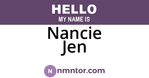 Nancie Jen