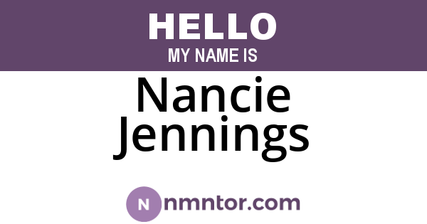 Nancie Jennings