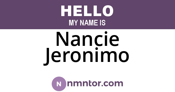 Nancie Jeronimo