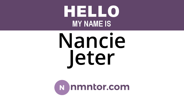 Nancie Jeter