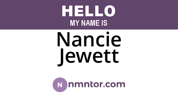 Nancie Jewett
