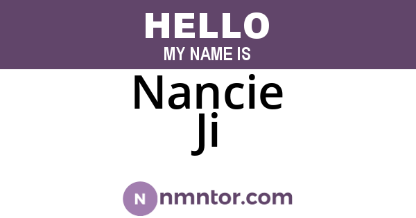 Nancie Ji