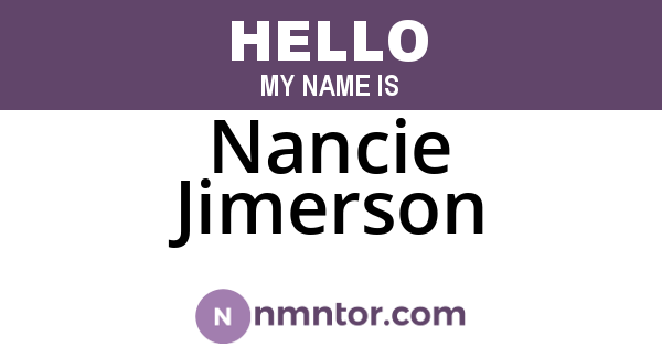 Nancie Jimerson
